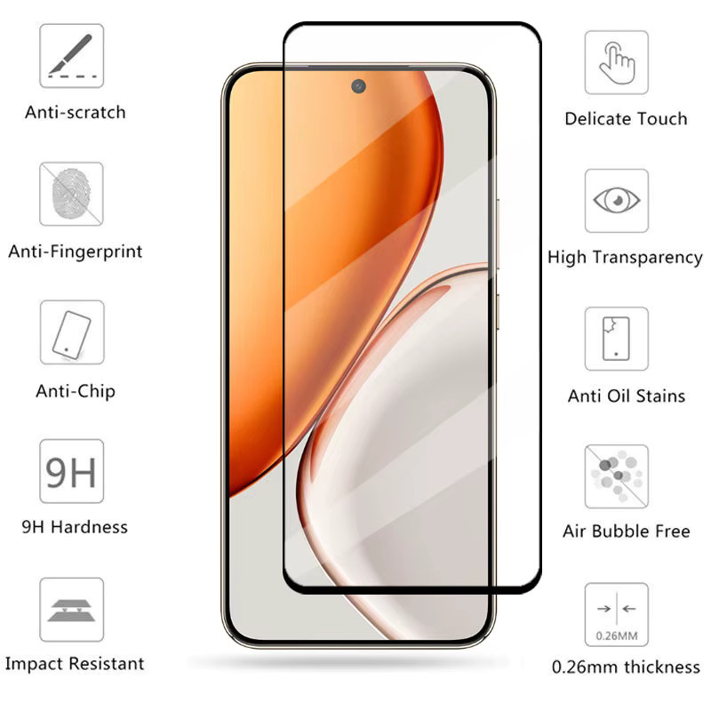 4er-Pack Gehärtetes Glas für Honor Magic 8 Lite, Transparent, HD Displayschutzfolie - Bild 2