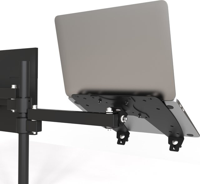PieSteel Laptop-VESA-Stützplatte mit EVA-Schutz in Schwarz für deine Schreibtischorganisation - Bild 1