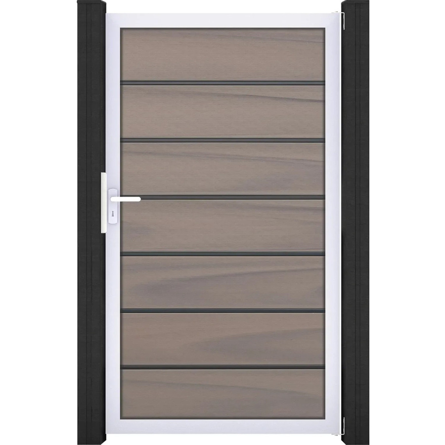 GroJa Solid Grande Premium Steckzauntor EV1 aus Aluminium in Bi-Color, B/H: 100 x 180 cm - Bild 2