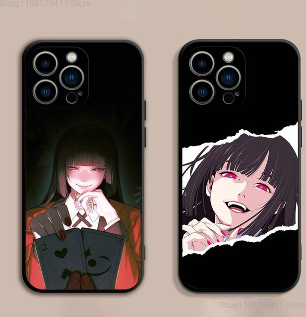 J-Jabami Yumeko Anime Handyhülle Schwarz Soft Cover für iPhone 17 16 15 14 13 12 Pro Max Plus SE Air Mini - Bild 1