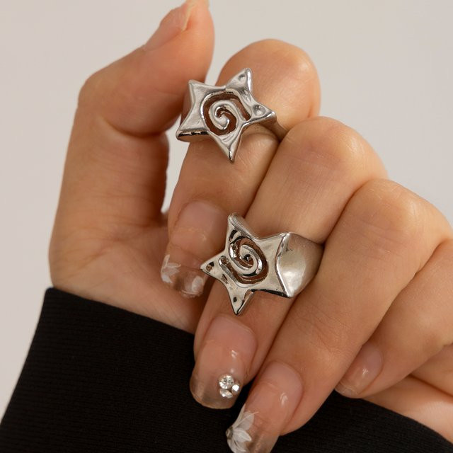 SHIXIN Ring Set, Stern, Silber, Damen - Bild 1