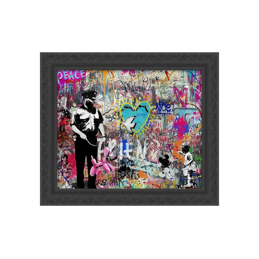Mansion atmosphere Street-Art-Gemälde in Graffiti-Optik auf Leinwand, Multicolor, Breite: 70 cm, Höhe: 60 cm - Bild 1