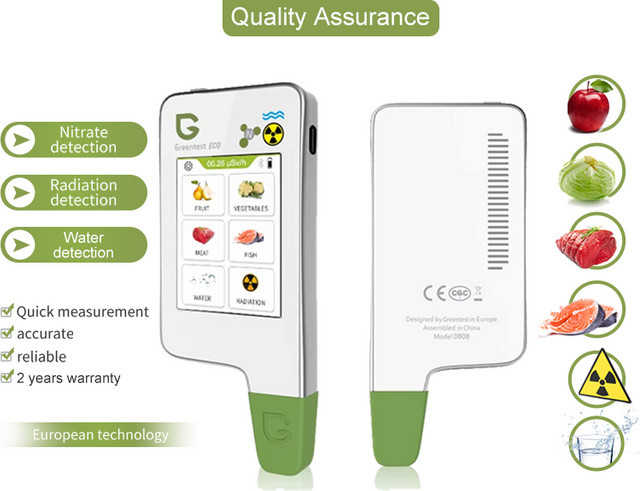 Greentest Lebensmittelsicherheitsdetektor in Weiß zur Analyse von Nitrat, Strahlung und Wasserqualität für Obst, Gemüse, Fleisch und TDS-Erkennung - Bild 1