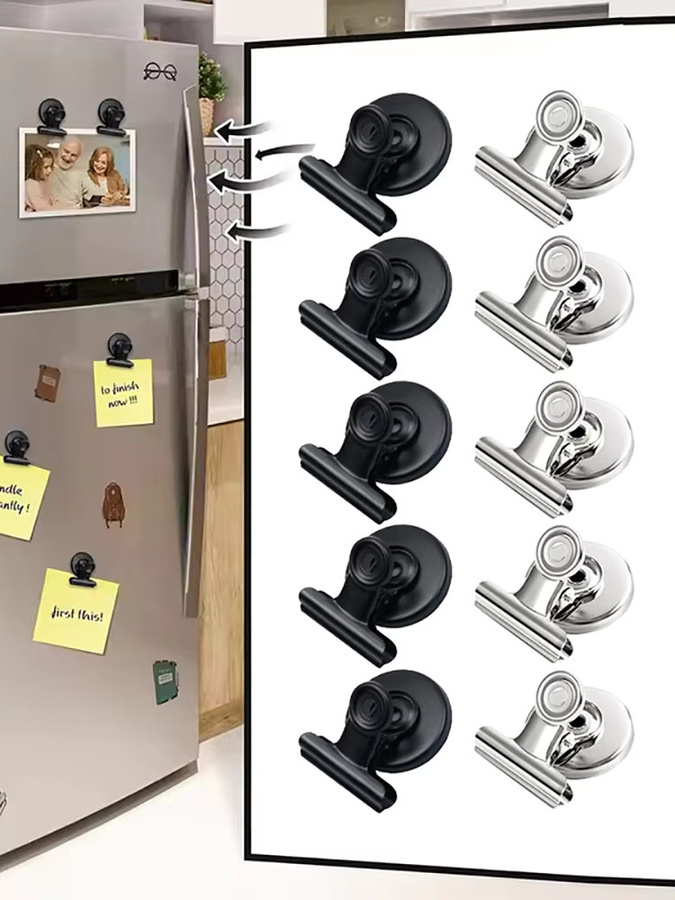 Mognot Kühlschrankmagnete aus Metall in Silber als robuste magnetische Clips für Whiteboard, Büro und Spind - Bild 6