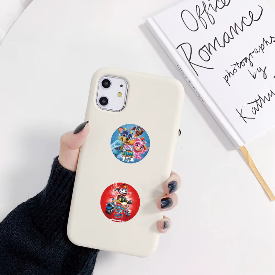 500 Stück Paw Patrol Aufkleber Set aus PVC, bunte Cartoon Anime Sticker für Laptop und DIY Dekoration, Mehrfarbig - Bild 2