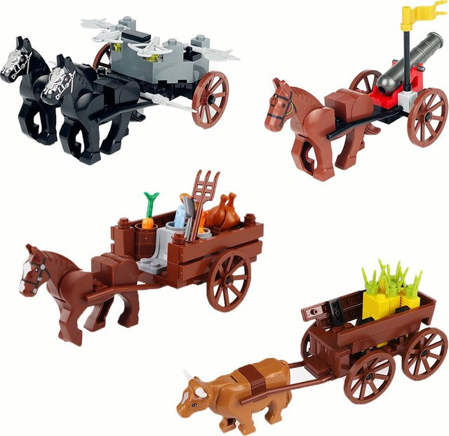 BRICKPANDA Kreatives Bauklotz-Set Mittelalterlicher Soldatenwagen in Mehrfarbig - Bild 1