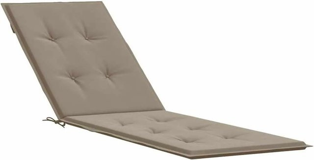 vidaXL Liegestuhl-Auflage aus wasserabweisendem Oxford-Gewebe in Taupe, B/T/H: 75 x 105 x 50 x 4 cm - Bild 1