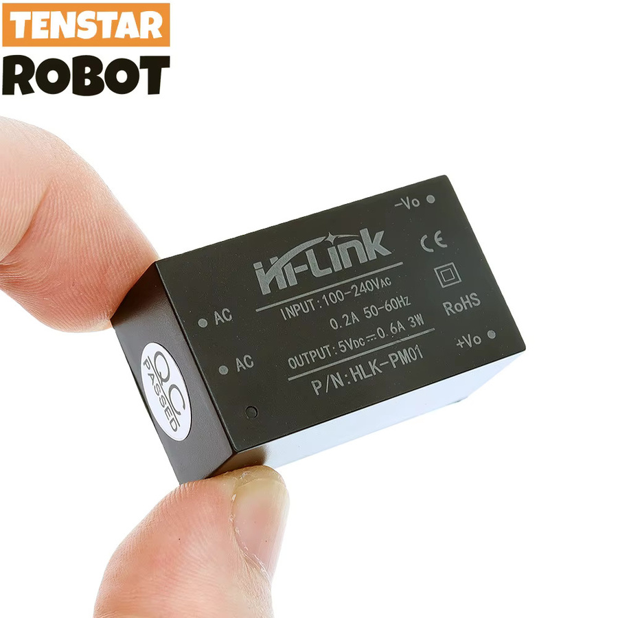TENSTAR ROBOT Mini-Stromversorgungsmodul HLK-PM01 HLK-PM03 HLK-PM12 AC-DC 220 V auf 5 V/3,3 V/12 V in Schwarz für intelligente Haushaltsschalter - Bild 2
