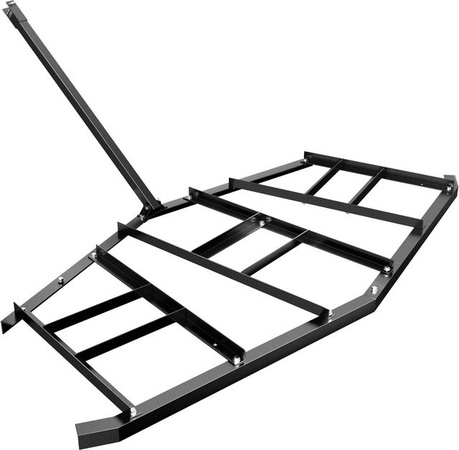 Wiltec Schleppegge Schwarz für Rasentraktor und Feldegge B/B: 217 x 106 cm