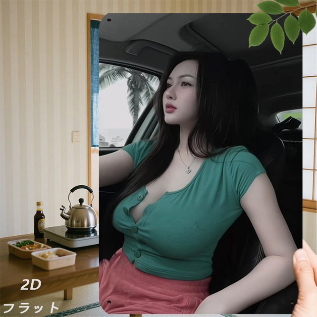 CIFBUY Retro Metall-Wandschild mit eleganter Frauen-Fotografie als moderner Kunst-Druck in Mehrfarbig - Bild 1
