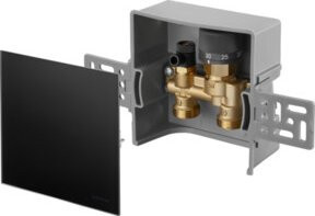 Oventrop Unibox E RTL ESG Rücklauftemperaturregelung mit Thermostatkopf in Schwarz und Weiß, 3/4 Zoll - Bild 1