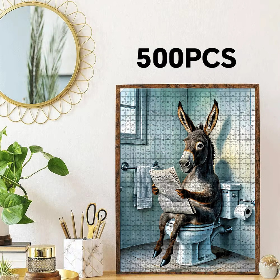 AZNM Esel- und Toilettenpuzzle, 1000 Teile - Bild 3