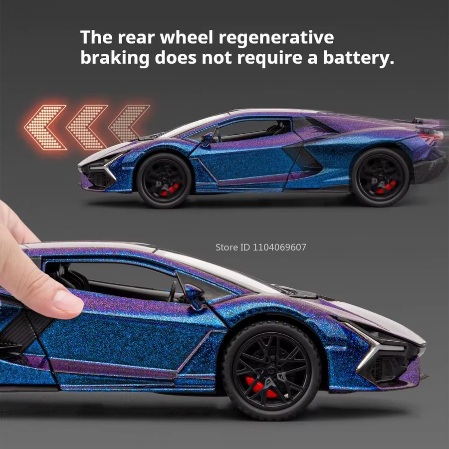 MAKEDA Revuelto 720S Sportwagenmodell, Maßstab 1:32, mit Licht und Sound - Bild 3