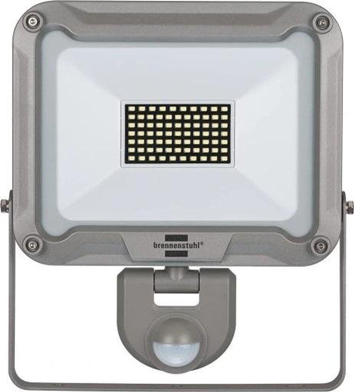 Brennenstuhl LED Außenstrahler 50W mit Bewegungssensor in Silber und Grau, IP54, Kaltweiß - Bild 1