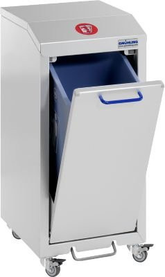 Wertstoffsammler Probbax G-collect X 2001, 1-fach, Silber/Grau, B: 49,0 cm, T: 37,0 cm, H: 80,0 cm - Bild 1