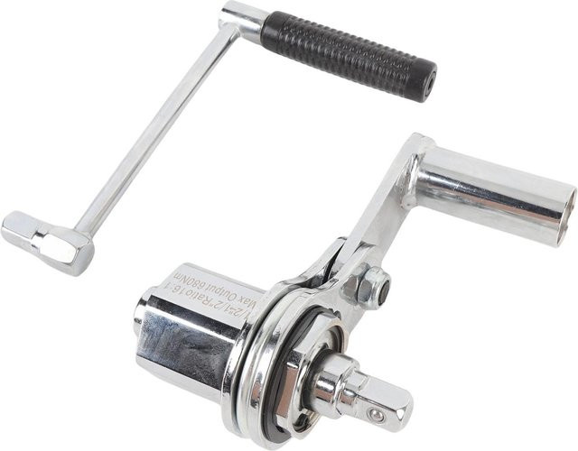 Aimo Drehmomentvervielfacher-Schlüssel mit 1/2 Zoll Antrieb und Stecknüssen in 17mm, 19mm, 21mm aus Chrom-Vanadium in Silber - Bild 1