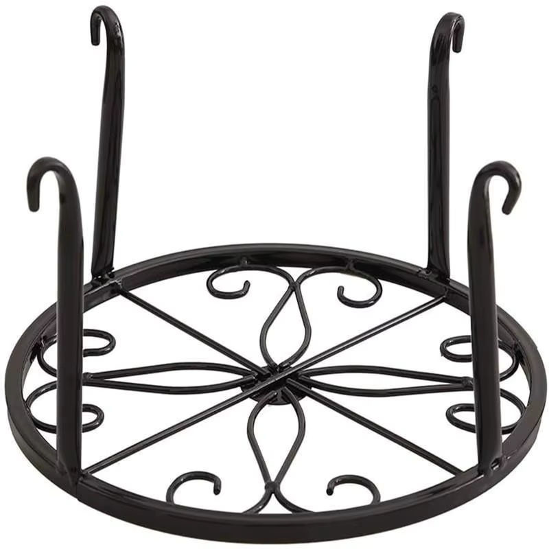 Bodenstehendes Blumenregal aus Eisen in Braun mit einem Blumentopf für den Innenbalkon, B/T/H: 23 x 12 x 23 cm - Bild 3