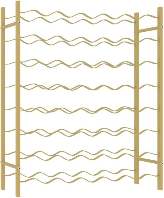 vidaXL Weinregal aus Metall in Gold für 48 Flaschen, modernes Design, B/T/H: 80 x 30 x 65 cm - Bild 1