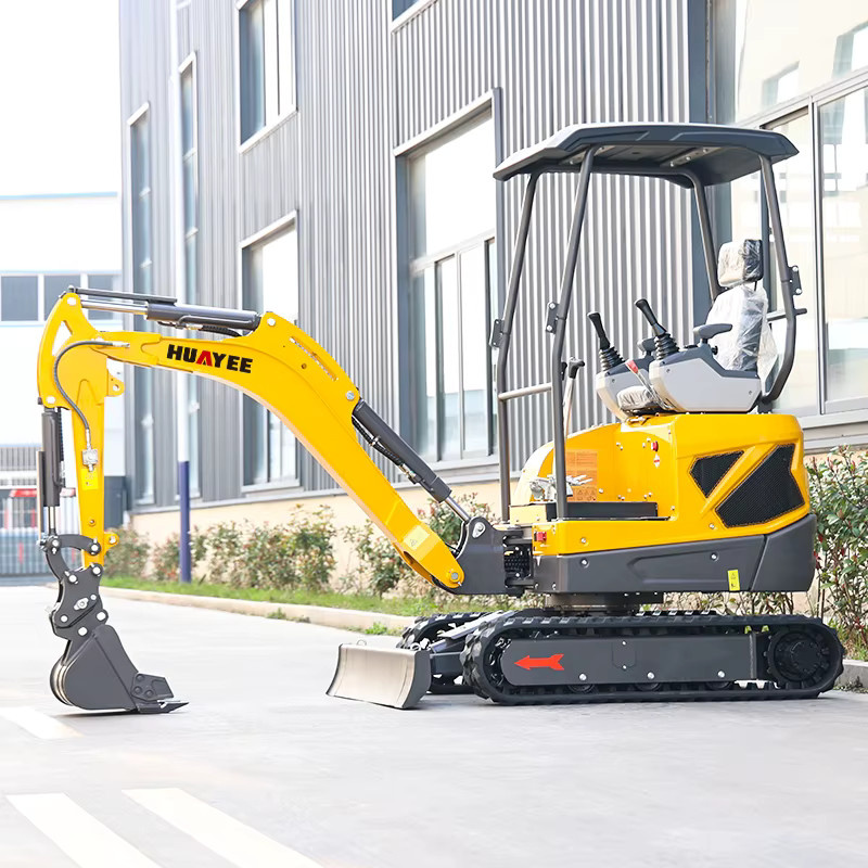 HUAYEE Mini-Bagger 1,8 Tonnen, multifunktionaler kleiner Raupenbagger in Gelb - Bild 2
