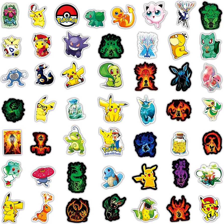 TAKARA TOMY Pokémon Sticker-Set, Pikachu Squirtle, 10-teiliges Set - Bild 4