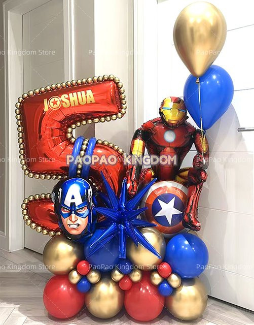 Iron Man Ballon Bogen Girlande Kit von BEAST KINGDOM zur Dekoration für deinen Geburtstag oder deine Baby Shower - Bild 1