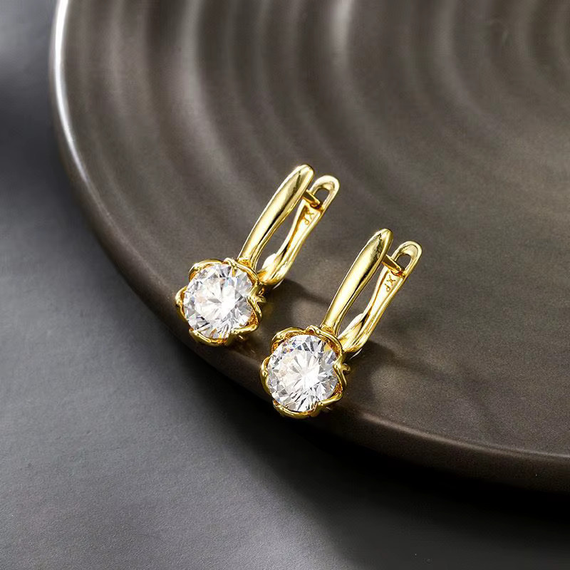 XP Jewlery Creolen, 14 Karat hellvergoldet, Zirkonia, Damen - Bild 2