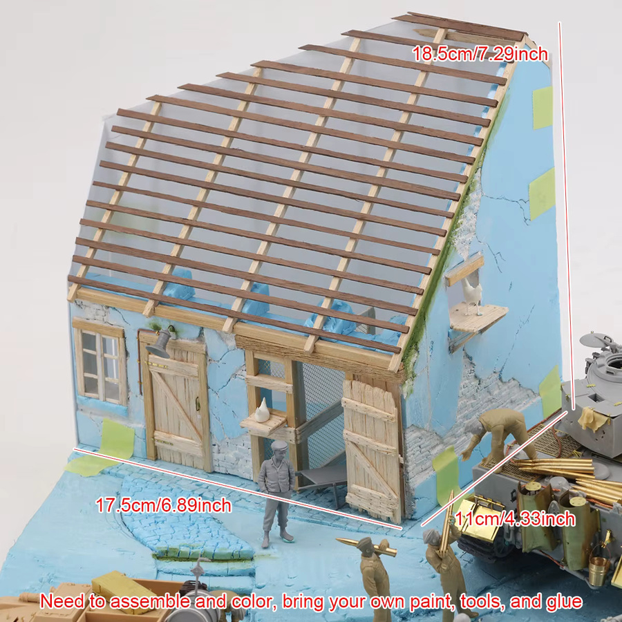 CorMake Architekturmodell-Bausatz Miniatur-Bungalow, Maßstabsmodell 1/32 1/35 - Bild 1