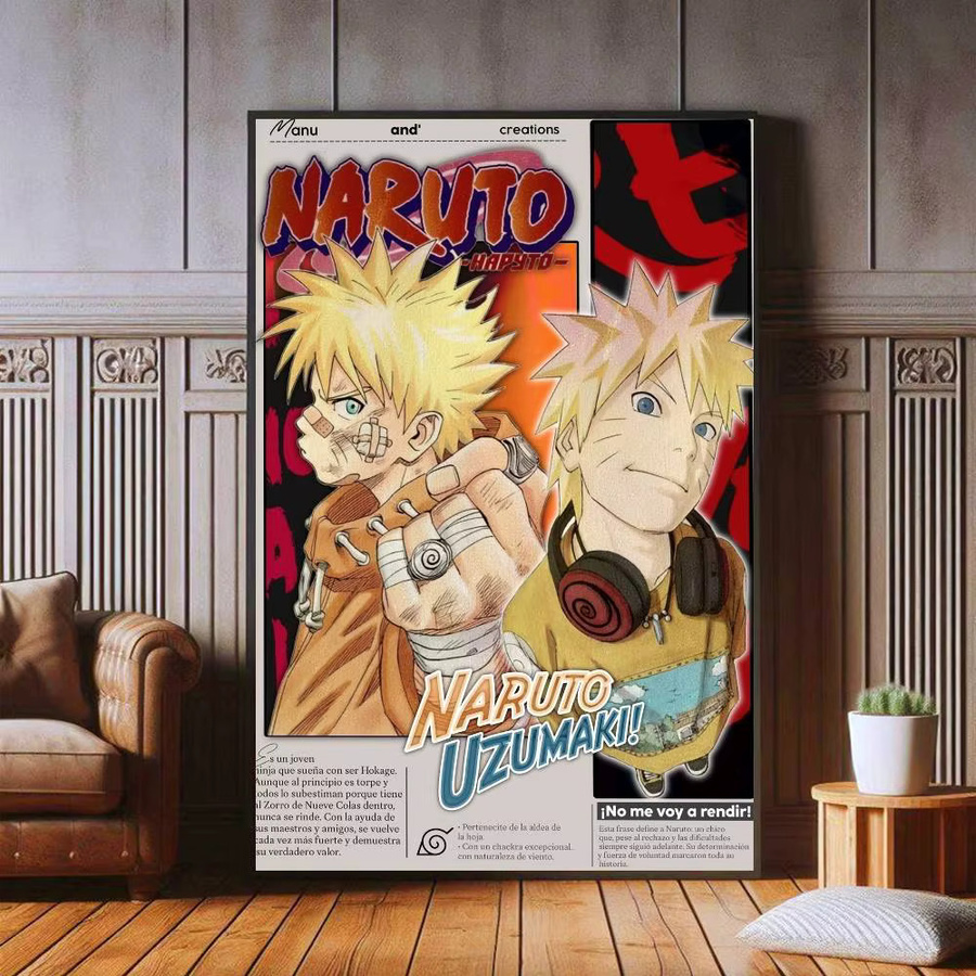 Minimalistisches Naruto Poster als dekorative Grafik in Mehrfarben für deine Wanddekoration - Bild 4