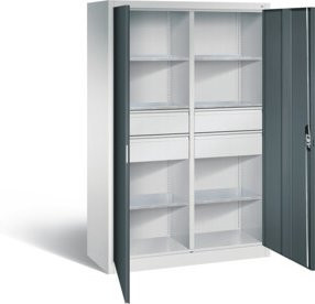 C+P Werkzeugschrank Acurado aus Stahl, Front Anthrazitgrau und Korpus Lichtgrau, H: 195 cm, B: 120 cm, T: 50 cm - Bild 1