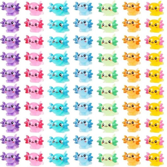 Linyi toy Axolotl Figuren Anhänger aus Harz 35-teiliges Set bunt - Bild 1