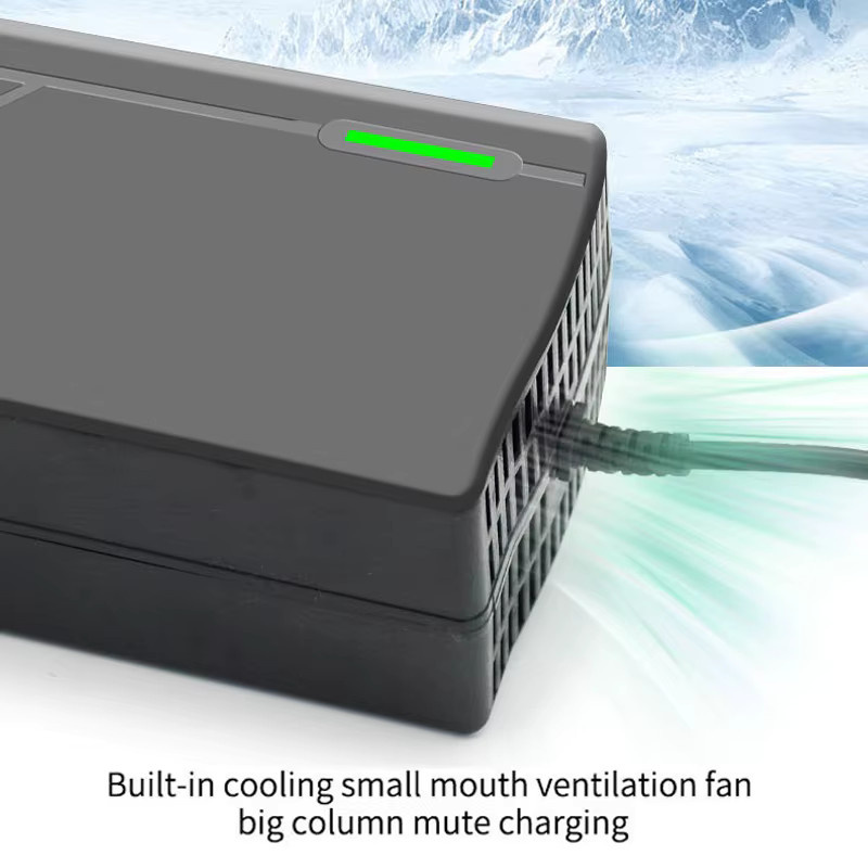 WAPUNO 5in1 Smart Ladegerät für Lithium-Akkus 48V 72V 5A mit XT60 und Anderson Anschlüssen, Schwarz - Bild 3