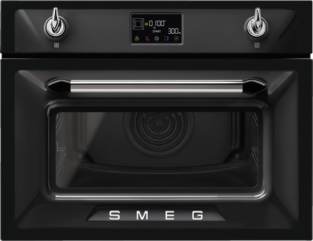 Smeg Backofen mit Mikrowellenfunktion schwarz SO4902M1N - Bild 1