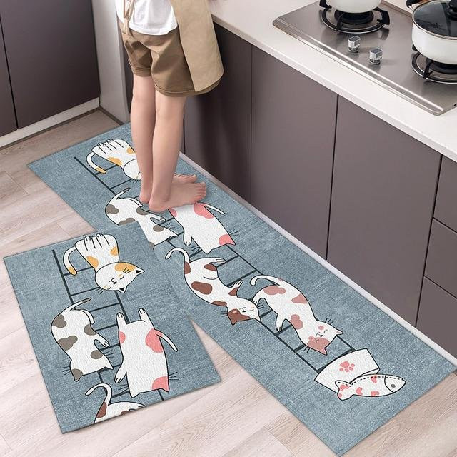 Rutschfeste Yiran Furniture Matte aus 100% Polyester für Küche, Bad, Wohnzimmer oder Schlafzimmer, B/B: 40 x 60 cm und 40 x 120 cm - Bild 1
