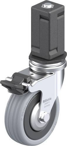 Blickle LRA-VPA 75K-FI-FA-EV05 Lenkrolle mit Feststeller in Grau und Schwarz, Rad-Durchmesser: 75 mm, Tragfähigkeit: 60 kg - Bild 1
