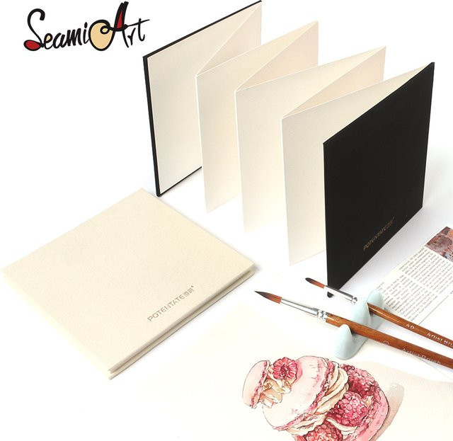 POTENTATE Aquarellblock Faltbares Skizzenbuch mit Cold Press Papier 300g/m2 für Künstler und Studenten - Bild 1