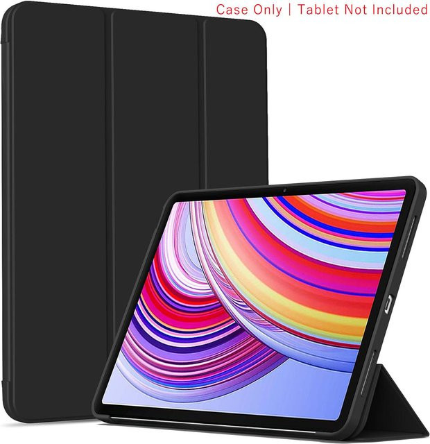 Xiaomi Flip-Hülle für Redmi Pad Pro 12,1 Zoll in Schwarz mit magnetischem Ständer und Auto-Schlaf/Aufwachfunktion aus PU-Leder - Bild 1