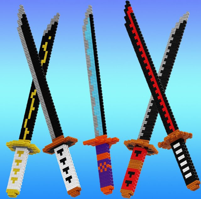 XDR Samurai Schwert Bausteine, Ninja Klinge Katana, 480-teiliges Set - Bild 1