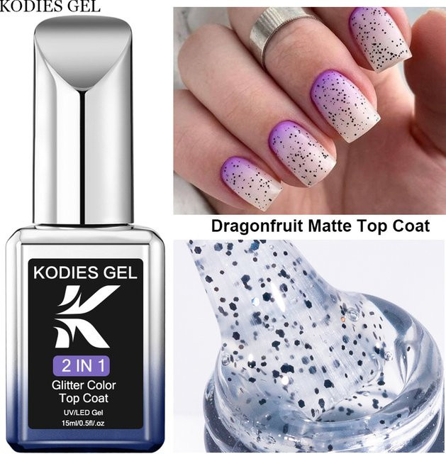Kodies Gel Drachen Nagellack, Matt, 15 ml - Bild 1