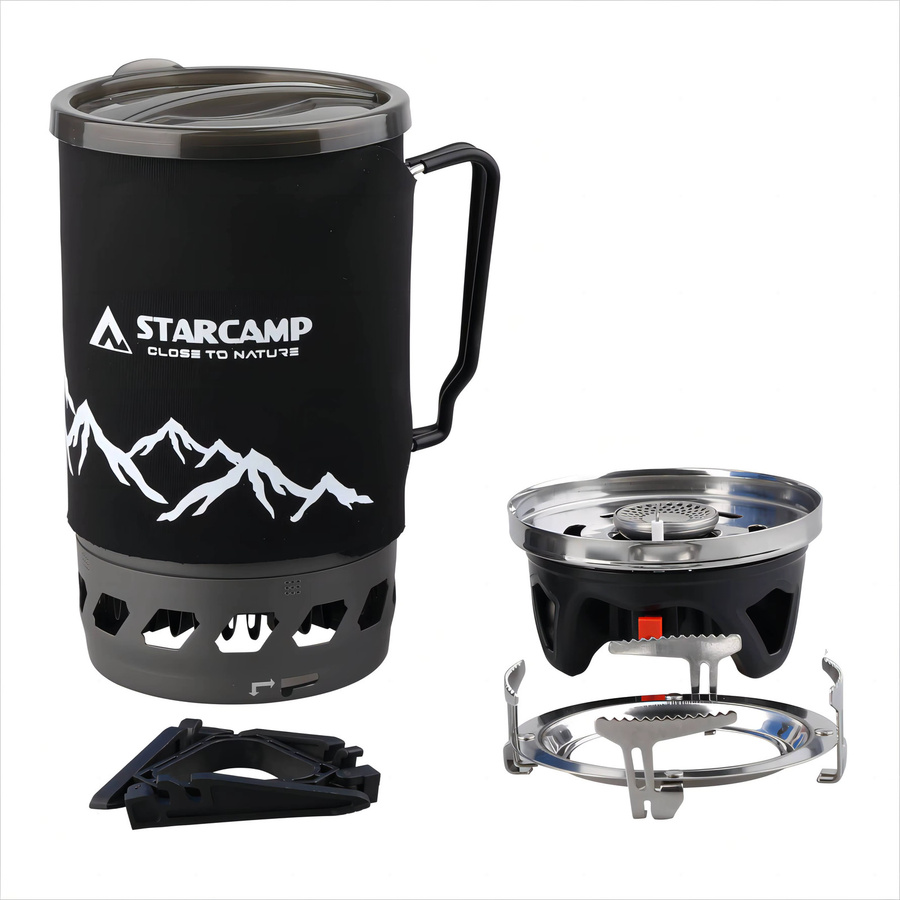 STARCAMP Fastboil Jet Cooker Gasherd für Camping und Wandern, Schwarz, 1400 ml - Bild 3