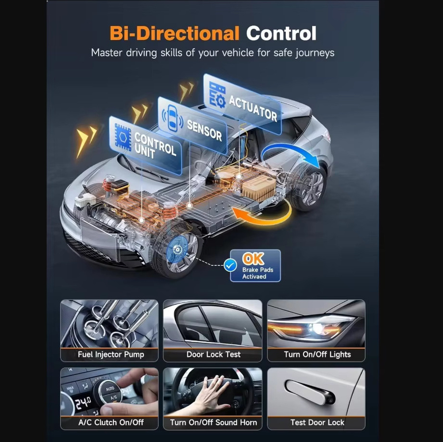 FOXWELL NT530 Plus OBD2-Scanner für BMW: Bidirektionales Diagnose-Scan-Tool für alle Systeme und Wartungsdienste in Schwarz - Bild 2