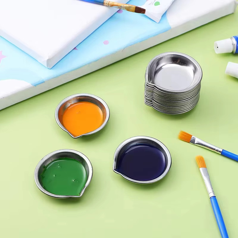 Edelstahl Farbschalen Set in Silber für Pigmente und Kosmetik Zubehör - Bild 3