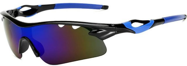 MM-ZHP Sportsonnenbrille, halbrandlos, Kunststoff, multicolor, Unisex - Bild 1