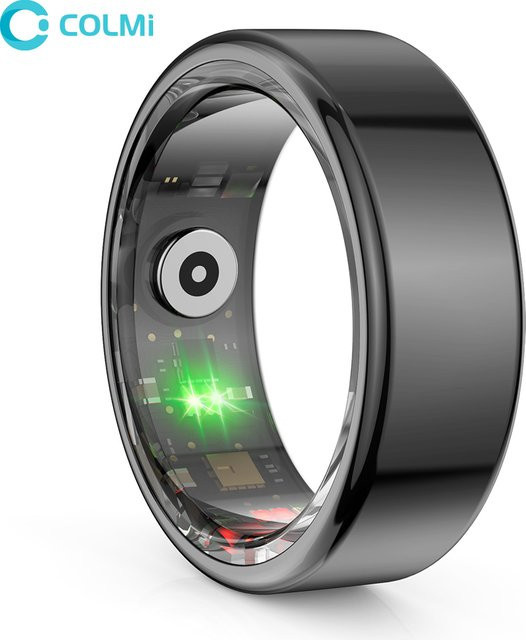 COLMI R02 Smart Ring mit Titanstahlgehäuse in Schwarz oder Gold für Gesundheitsüberwachung und Multisportmodi, IP68 und 3ATM wasserdicht, Unisex - Bild 1