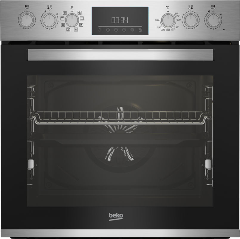 Beko Herdset BBUM12328X in Edelstahl und Schwarz mit Glaskeramikkochfeld und Einbaubackofen - Bild 2