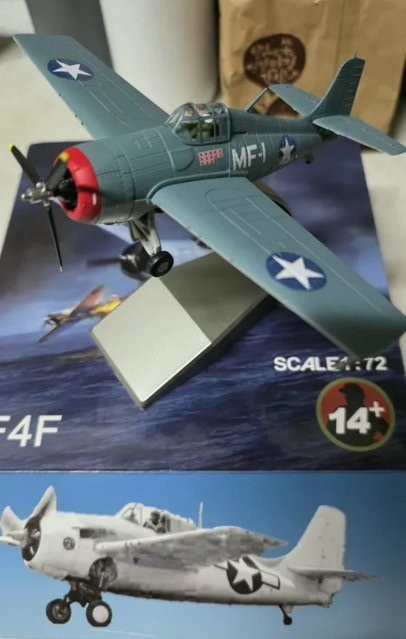 ZOCO F4 Wildcat Kampfjet, Flugzeugmodell, 1:72, Metall, ab 14 Jahren - Bild 1