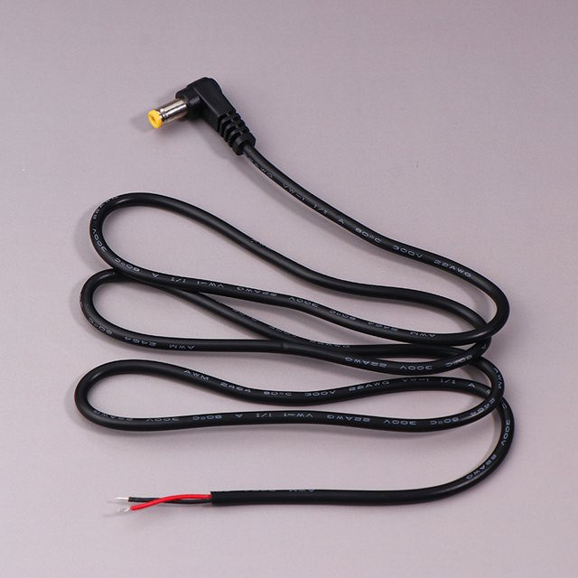 Sommer6 DC-Stromkabel mit rechtwinkligem DC-Stecker in Schwarz, 5,5 x 2,1 mm/2,5 mm Steckverbinder Verlängerungsleitung - Bild 1