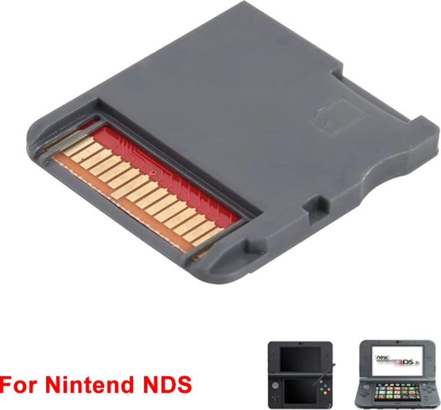 R4 Flash Card Speicherkarte für Nintendo NDS NDSL NDSI DS 2DS 3DS XL in Schwarz und Grau - Bild 1