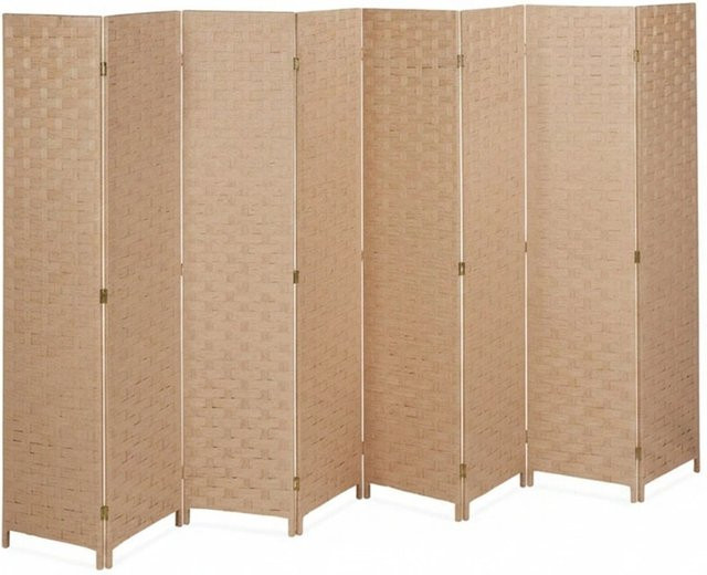Relaxdays Paravent aus Holz in Beige, 8-teilig faltbar, B/H/T: 320 x 170 x 2 cm - Bild 1