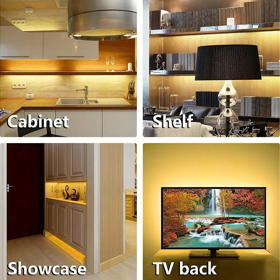 Acosh Neon LED Lichtstreifen mit USB-Anschluss und Handbewegung-Sensor für TV-Hintergrundbeleuchtung oder Unterschrank-Nachtlicht, Weiß - Bild 3