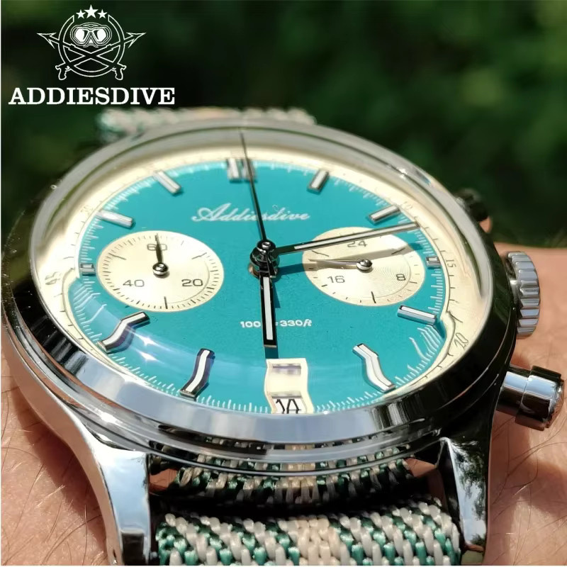 ADDIESDIVE Chronograph, Quarz, Edelstahl, Schwarz, Herren - Bild 2